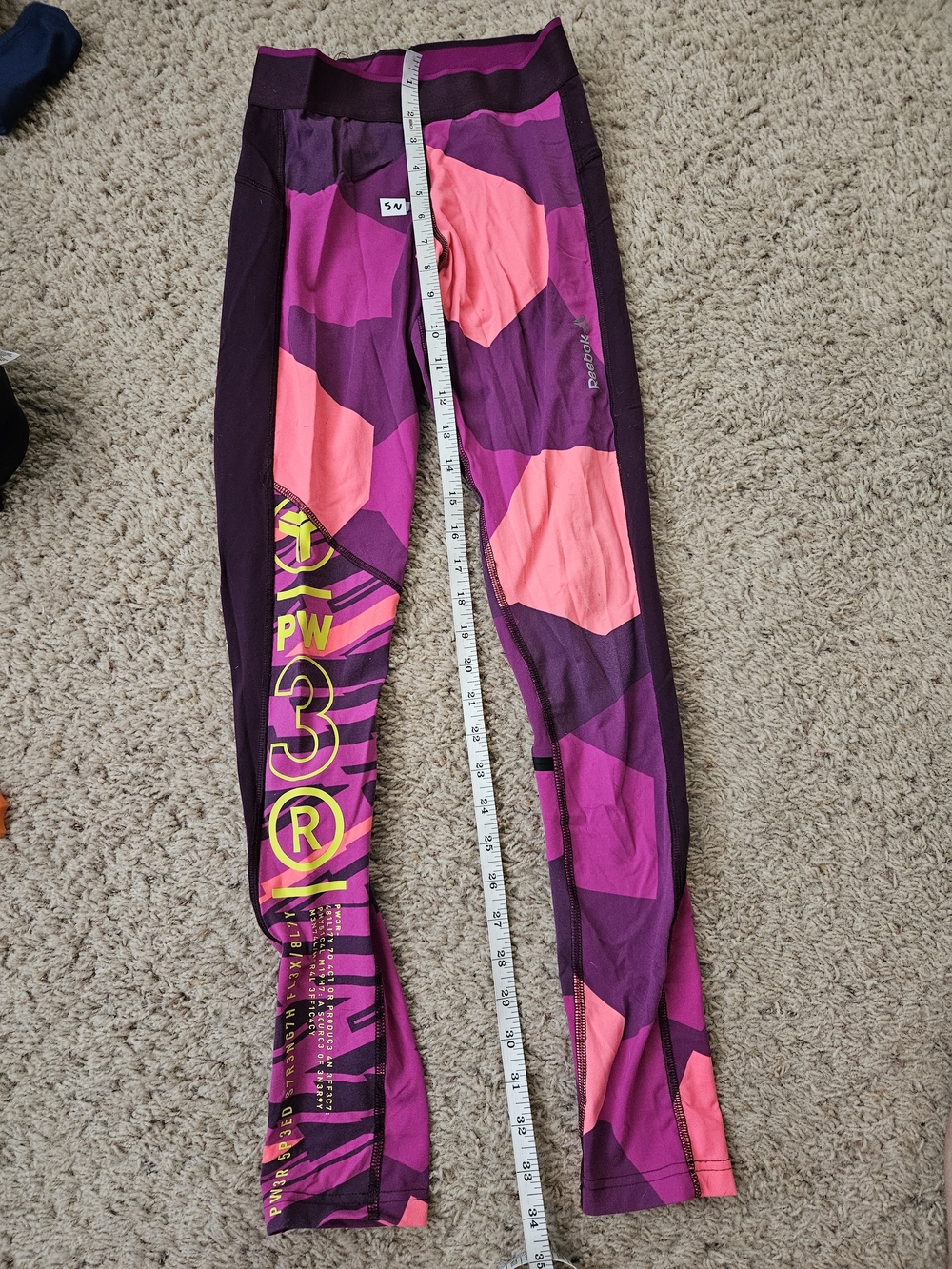 Reebok Women's Purple & Pink Athletic Leggings
